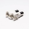 20pcs BNC Connector Double Jack Angled for PCB 50 Ohm