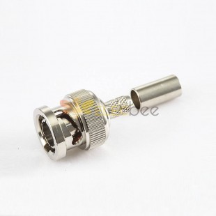 BNC Connector Crimp for SYV75-3 Cable Male 180 Degree