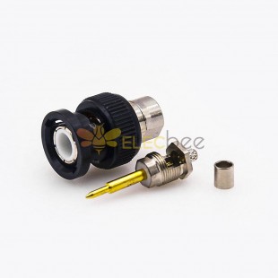 BNC Connector Crimp Type Male Straight Cable Mount Crimp For RG174/RG316