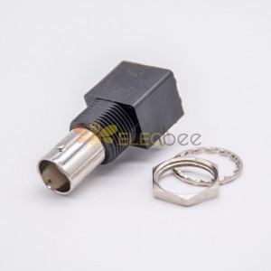 BNC Connector Auto Black Angled Jack for PCB