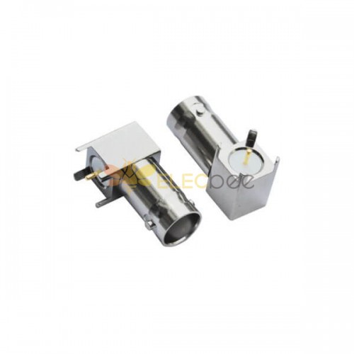 BNC Connector Electrical Angled Female Coax for PCB 50 Ohm