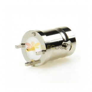 BNC Connector Female 180 Degree for PCB Mount Through Hole Nickel Plrting