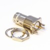 BNC Connector Female 75 Ohm Bulkhead Straight for PCB Mount Edge Mount 2.4mm Nickel Plating 50 Ohm