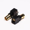 BNC Connector Female 90 Degree Gold Plated Black for PCB