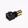 20pcs BNC Connector Female 90 Degree Gold Plated Black for PCB 75 Ohm