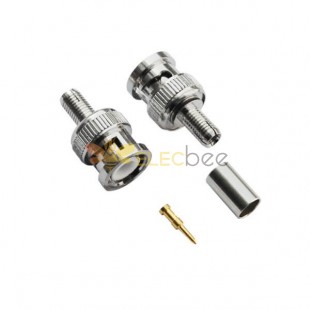 BNC Connector for RG174 Straight Crimp Type Male 50 Ohm