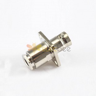 BNC Connector for RG58/RG142 Cable clamp Female 180 Degree Panel Mount 4 Hole Flange