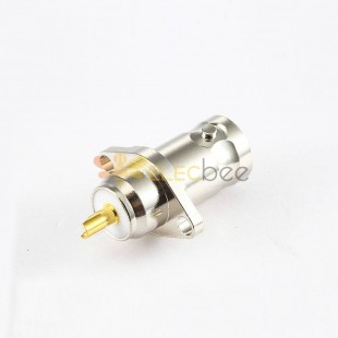 BNC Connector for SYV50-2 Cable Male 180 Degree With 2 Hole Flange Solder 50ohm