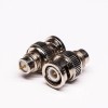 20pcs BNC Connector Male Straight Injection Molding for Cable with Knurl