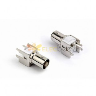 BNC Connector Panel Coaxial Mount Straight Female Zinc Alloy 50 Ohm