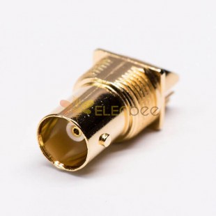 BNC Connector Gold Jack Margin Surface Mount for PCB 50 Ohm