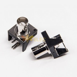 20pcs BNC Connector PCB Mount Through Hole Female Right Angled