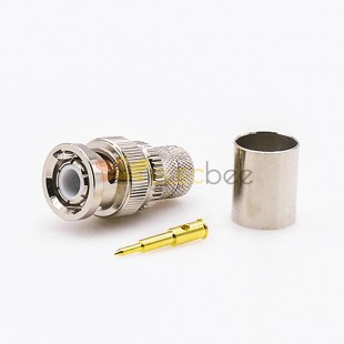 BNC Connector RG 214 Male Straight Crimp for Cable