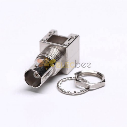 BNC Conector Straight 75Ohm Nickel Plated Female para PCB Mount