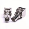 BNC Connector Straight 75Ohm Nickel Plated Femelle pour PCB Mount