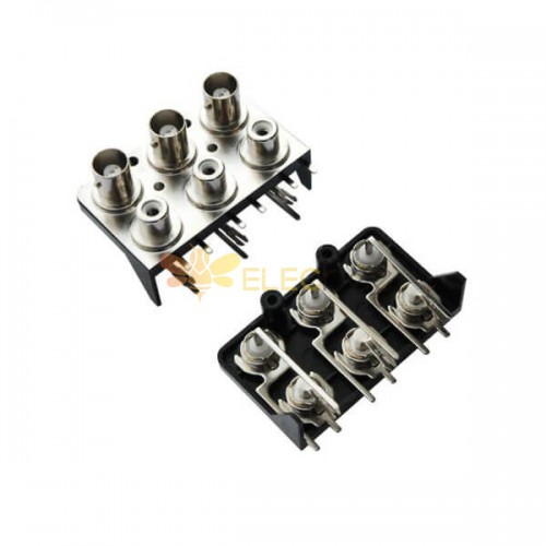 BNC Connector to RCA 2x3 Female for PCB Mount 50 Ohm
