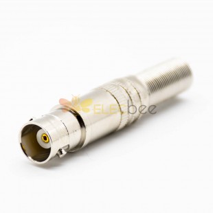 BNC Connector With Cable Female Straight Cable RG59 Solder Cup Bayonet 50 Ohm