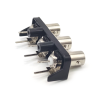 BNC Connectors Female 3x1 Straight for PCB Mount 75 Ohm