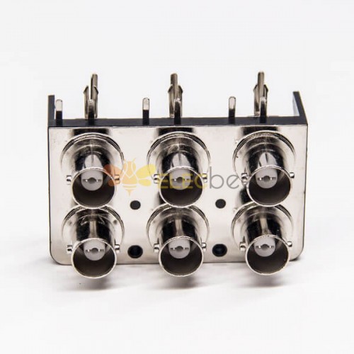 BNC Connectors for Sale Coaxial Jack Angled 2x3 PCB Mount 75 Ohm