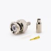 BNC Crimp Plug Connector Male Straight Cable Mount For SYV-50-2-2