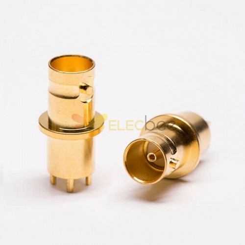 20pcs BNC Famale Connector Panel Mount Gold Plated Straight Through Hole