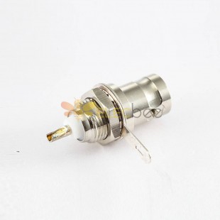 BNC Female 180 Degree Connector Solder Cup Rear Bulkhead Ground for Cable