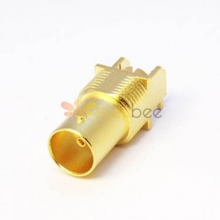 20pcs BNC Female Connector Gold Plating Angled Degree for PCB Mount 1.7mm Through Hole 75Ohm 50 Ohm