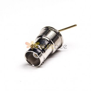 BNC Female Connector Right Angled Nickel Plating RollingType 50 Ohm