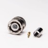 BNC Male Connector 180 Degree Plug Crimp Type for RG58 Coaxial Cable 75 Ohm