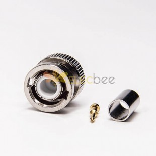 10pcs BNC Male Connector 180 Degree Plug Crimp Type for RG58 Coaxial Cable