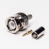 10pcs BNC Male Connector 180 Degree Plug Crimp Type for RG58 Coaxial Cable