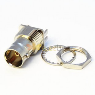 BNC Panel Mount Connector for PCB Mount 3.0mm Edge Mount Nickel Plating 50 Ohm