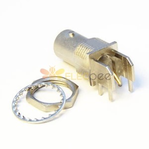 BNC PCB Connector 90MD Female Front Bulkhead Through Hole Nickel Plating (en anglais seulement)