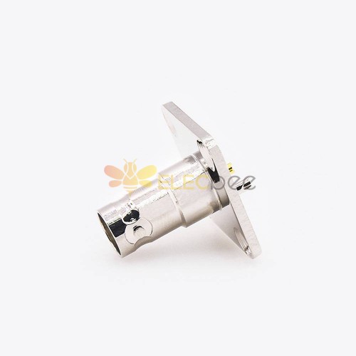 Cable BNC Connector Female Straight Panel Mount 4 Hole Flange