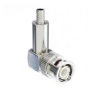 Coax To BNC Connector Right Angle Male Type Crimp Cable 50 Ohm