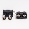20pcs connecteur coaxial à BNC double femelle coudé pour montage sur circuit imprimé
