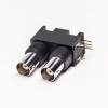 20pcs connecteur coaxial à BNC double femelle coudé pour montage sur circuit imprimé 75 Ohm (En)