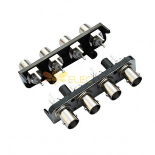 Female BNC Connector 4x1 Jack Straight for PCB 50 Ohm