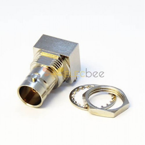 20pcs Female BNC Nickel Plating Right Angled Through Hole Connector