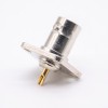 Flange Mount BNC Connector 4 Hole Female Connector Solder Type 75 Ohm