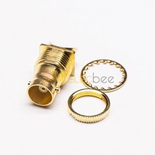 20pcs Gold Plated BNC Connector 180 Degree Female Plate Edge Mount 50 Ohm