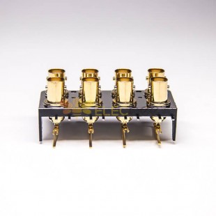 Conector BNC chapado en oro de 20 piezas hembra tipo DIP de montaje en PCB de 90 grados