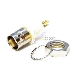 HD-SDI BNC Bulkhead Socket Connector vertical solder type for cable 50 Ohm
