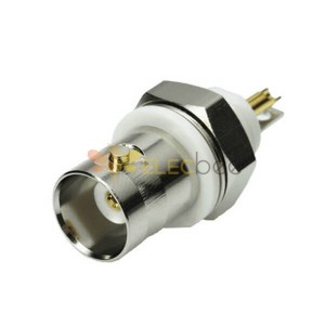 HD-SDI BNC Connector Female Wall Mounting for Panel Mount Crimp Straight Solder Type