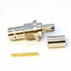 HD-SDI Cable Connector Female Straight Crimp Type for Coaxial Cable Nickel Plating 50 Ohm