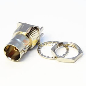 Nickel Plating BNC Connector 180°Female for PCB 2.1mm Margin Surface Mounting