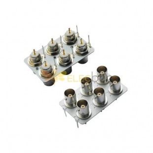 20pcs Panel Mount BNC Connector Jack 2x3 Straight for PCB 50 Ohm