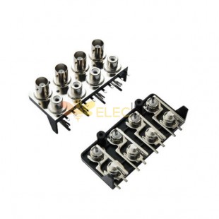 20pcs RCA to BNC Connector Female 2x4 for PCB Mount 50 Ohm