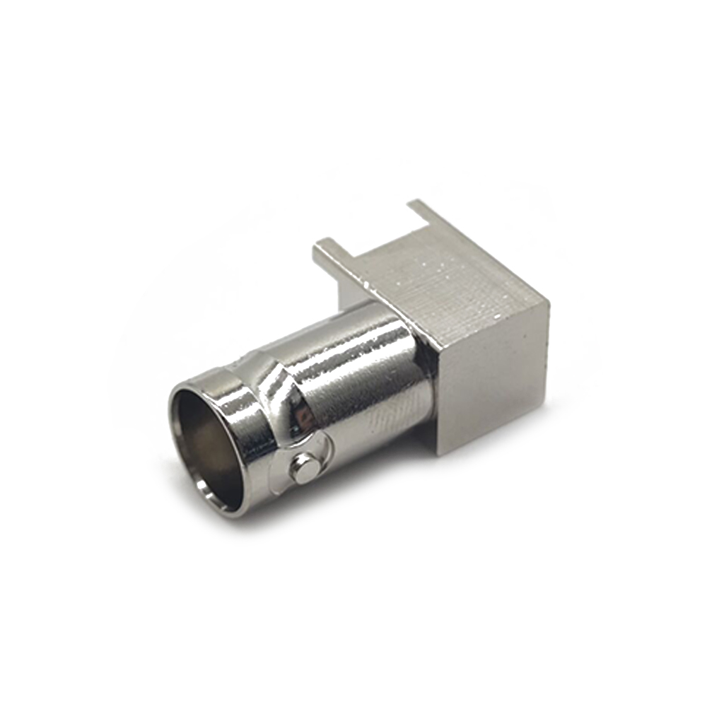 Socket BNC Connector for PCB Mount Angled Through Hole