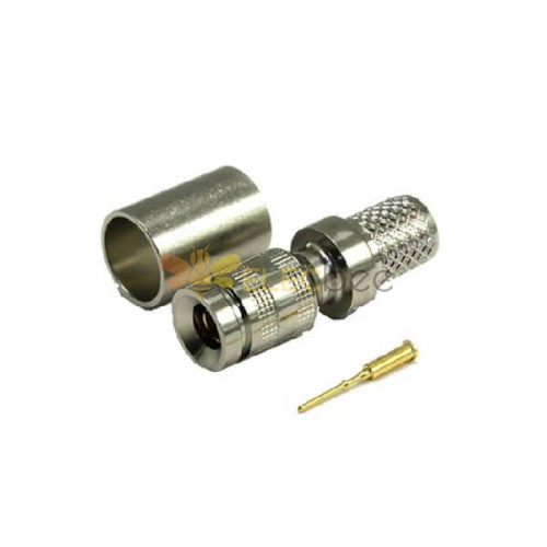Conector de 20 piezas 1,0/2,3, crimpado recto de 75Ω, montaje de Cable de terminación, accesorio de mamparo en miniatura a presión